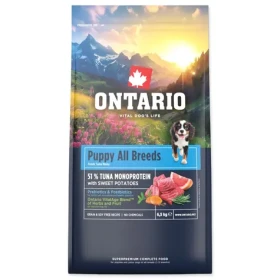 Ontario Puppy Junior All Breeds Monoprotein Tuna Sweet Potatoes 6.5kg / Granule pro štěňata (214-13135)