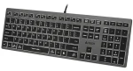 A4tech Fstyler FX60H šedá / Drátová klávesnice / membránová / bílé podsvícení / 2× USB / 150 cm (A4TKLA47125)