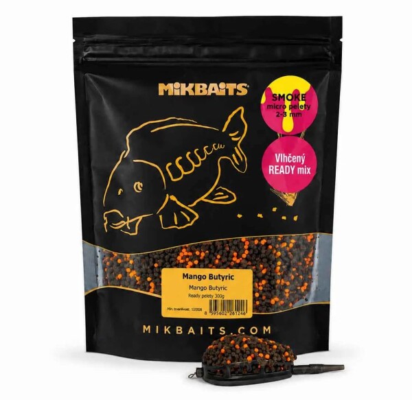 Mikbaits Vlhčené pelety Smoke Ready 2-3mm 300g - Sweet Popcorn,Mikbaits Vlhčené pelety Smoke Ready 2-3mm 300g - Sweet Popcorn