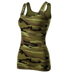 MALFINI Tílko TRIUMPH camouflage dámské přiléhavý střih 95% bavlna 5% elastan