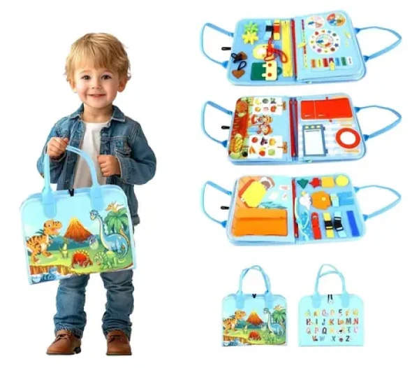 2Kids Toys Senzorická busy kniha Dinosauři 3