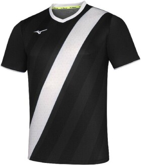 Mizuno Game Shirt OSAKA Black/White - Fotbalový dres Mizuno Game Shirt OSAKA P2EA750509 Velikost textilu: S