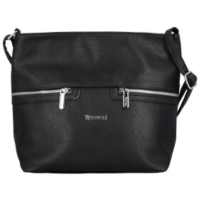 Stylová dámská koženková crossbody kabelka Aiden, černá