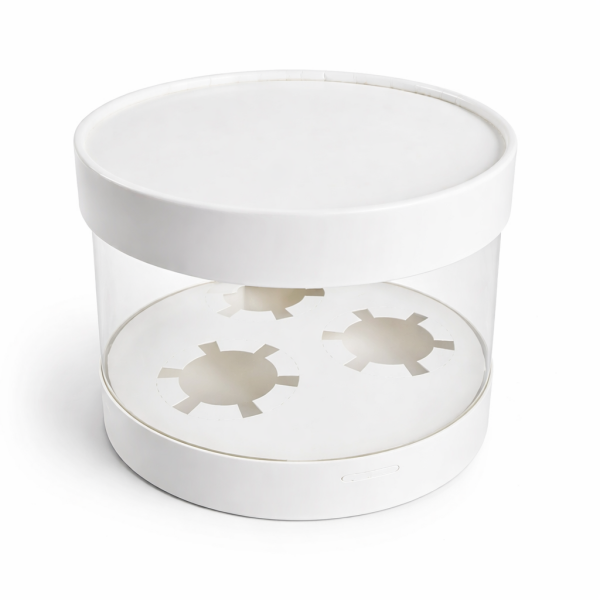 Cake star Plastový kulatý box na cupcakes nebo Bento dort bílý 1 patro (na 3ks)