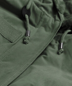 Dámská bunda parka v khaki barvě pro přechodné období (w806) odstíny zelené S (36)