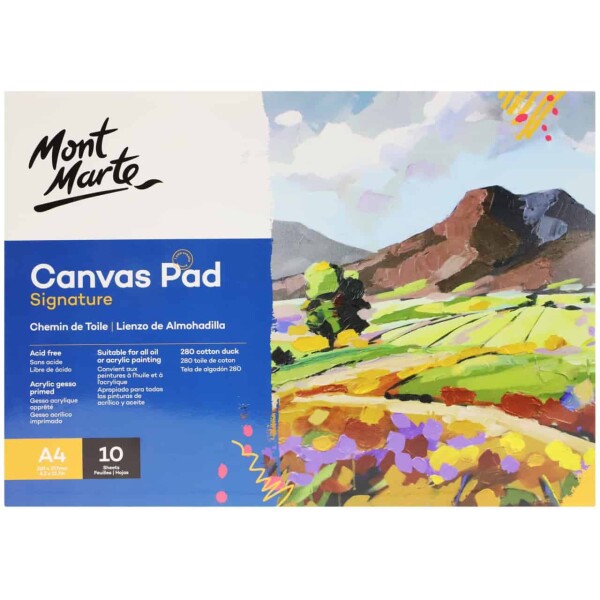 Mont Marte blok s šepsovaným malířským plátnem A4 280 g/m2 10 listů