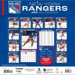 JF Turner Kalendář New York Rangers NHL 2026 Wall Calendar