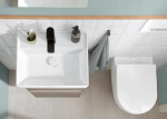 VILLEROY & BOCH - Collaro Umývátko 450x370 mm, s přepadem, 1 otvor pro baterii, CeramicPlus, Stone White 433445RW