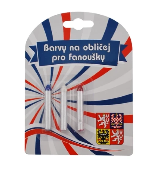 SPORTTEAM Barvy na obličej ČR4 tužky 3ks (4891223095609)