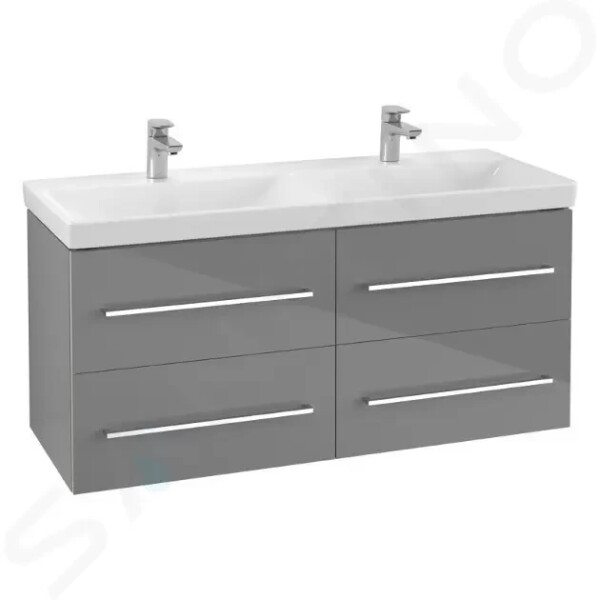 VILLEROY & BOCH - Avento Umyvadlová skříňka, 1180x514x452 mm, 4 zásuvky, Crystal Grey A89300B1