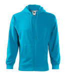 Trendy Zipper mikina pánská tyrkysová 3XL