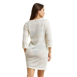 Dámské plážové šaty model 22206189 DRESS bílá - DIM Velikost: S