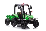 Mamido Dětský elektrický traktor s přívěsem BLT zelený