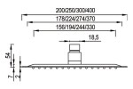 HOPA - Hlavová sprcha ETNA PLUS - Rozměr hlavové sprchy - 400 × 400 mm BAPG8264