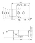 FRANKE - Maris Fragranitový dřez MRG 651-78, 78x50 cm, bílá-led 114.0285.325