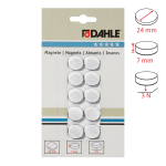 Dahle magnet plánovací, Ø 24 mm, 3 N, 10 ks, bílá