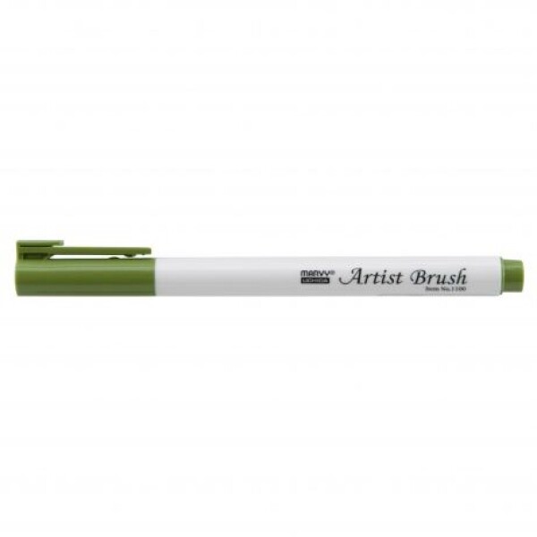 MARVY Artist Brush 1100-15 fix štětcový hrot – barvy vodní báze brush pen na papír lettering kaligrafie rozmývatelný mísitelný acid free netoxický