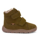 Chlapecké zimní barefoot boty ZERU TEX FURRY Olive, Froddo, G2110149-4, zelená - 21