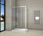 H K - Obdélníkový sprchový kout SYMPHONY 140x90 cm s posuvnými dveřmi včetně sprchové vaničky z litého mramoru SE-SYMPHONY14090/ROCKY-14090
