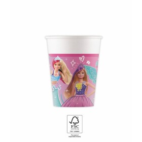 Barbie kelímky papírové 8 ks 200 ml Barbie kelímky papírové 8 ks 200 ml