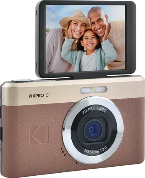 Kodak PixPro C1 hnědá / Fotoaparát / 13 MPx / 4x zoom / 2,8" výklopný LCD / Full HD video (SB10304)
