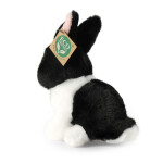 Plyšový králík bílo-černý sedící 16 cm, ECO-FRIENDLY