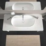 DURAVIT - Luv Umyvadlo na desku, 80x40 cm, bez přepadu, s otvorem pro baterii, WonderGliss, bílá 03808000001
