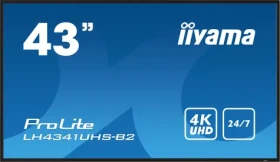 43" IIYAMA ProLite LH4341UHS-B2 černá / IPS / 3840x2160 / 16:9 / 8ms / 1200:1 / 500cd / repro / VGA / HDMI (LH4341UHS-B2)