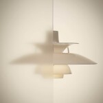 Louis Poulsen Závěsná lampa PH 5 Ø320 Opal Beige, béžová barva, plast