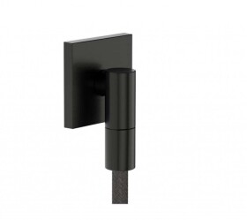HANSGROHE - FixFit Fine E Nástěnné kolínko, kartáčovaný černý chrom 28883340