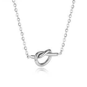 Ocelový náhrdelník Bonnie - chirurgická ocel, Stříbrná 43 cm + 5 cm (prodloužení)