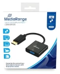 MediaRange VGA na DisplayPort černá / Adaptér / 15 cm / SVGA 800x600 / poniklované kontakty (MRCS173)
