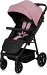 LIONELO Kočárek sportovní Mira Pink Rose / Voděodolná stříška UPF50+ / Nastavitelná rukojeť / Polohovatelné opěradlo (LO-MIRA PINK ROSE)