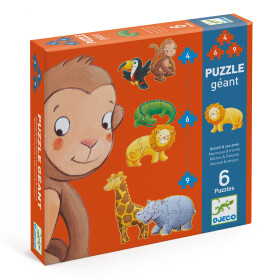 DJECO Puzzle gigant - Kamarádi z Jungle