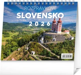 NOTIQUE Stolový kalendár Rozprávkové Slovensko 2026 / 16.5 x 13 cm (PGS-35361-SK)