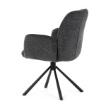 Jídelní židle, černá, hladká látka, DCH-D1330 BK2