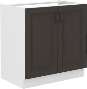 Spodní skříňka pod dřez Stilo 80 ZL 2F BB Barva korpusu: Bílá, Barva dvířek: Grafit