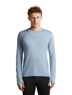 Pánské merino triko s dlouhým rukávem ICEBREAKER Mens 200 MerinoFine Ace LS Crewe, Zinc Blue velikost: L