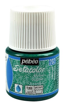 Pébéo Barva na textil Setacolor Light glitter 45 ml - Zelená smaragdová 202