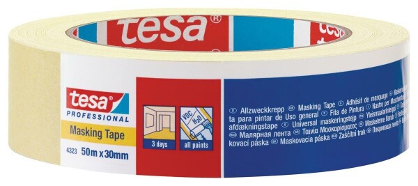 Tesa maskovací páska, 50 m x 30 mm, smetanová