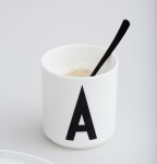 DESIGN LETTERS Porcelánový hrneček/dózička LETTERS 300 ml černá barva, bílá barva, porcelán