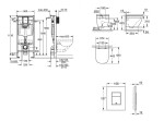 GROHE - Rapid SL Set předstěnové instalace, klozetu, sedátka SoftClose a tlačítka Skate Cosmopolitan, Triple Vortex, chrom SANI11BB2116