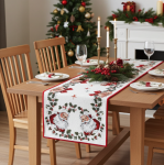 DumDekorace Vánoční gobelínový ubrus - běhoun Santa 40x180 cm