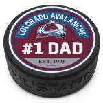 Mustang Puk Colorado Avalanche NHL #1 Dad Textured Puck