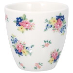 GREEN GATE Mini latte cup Augusta White 130 ml, modrá barva, porcelán