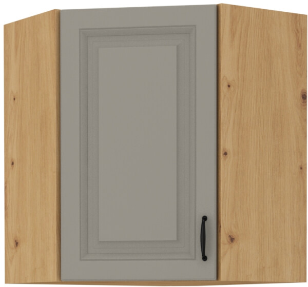 Horní rohová skříňka Stilo 60x60 GN-72 1F (45°) Barva korpusu: Dub artisan, Barva dvířek: Clay Grey