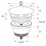 RAVAK - Odtokové systémy Neuzavíratelná výpusť, bílá X01695