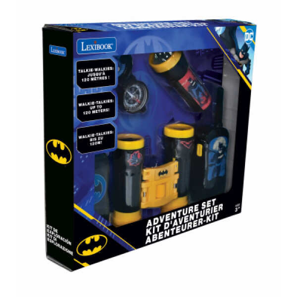 Lexibook Batman set vysílačky, dalekohled, baterka, kompas