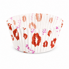 Cake star papírové košíčky na muffiny a cupcakes barevné 50x30 mm 100ks-vzor 22