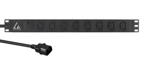 Lanview 19" PDU 8x C13 černá / PDU / 1U / 3 m / 230 V / 13 A (LVR-2MC14-SPD-C13X8)